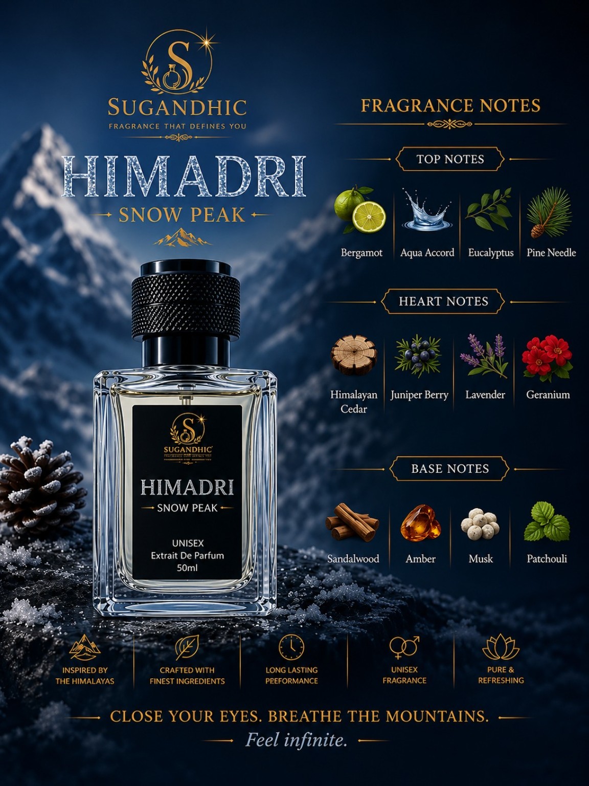 Himadri Snow Peak fragrance campaign